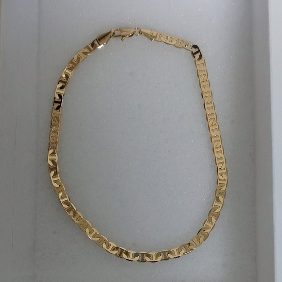 10" 14k gold plated gucci link ankle bracelet... - Picture 1 of 1